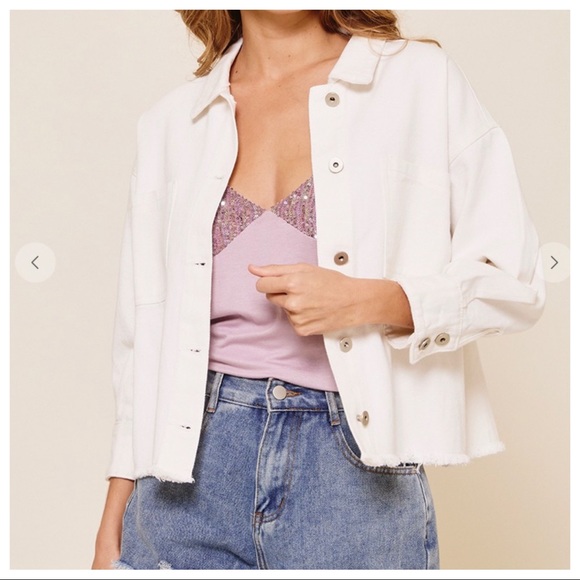 #04 Gigi Long sleeves Denim Jacket With Pockets - Picture 4 of 5